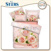 GS-FM3DF-09 OEKO Tex approved polyester fabric in 100% printed flower for bedding sheet